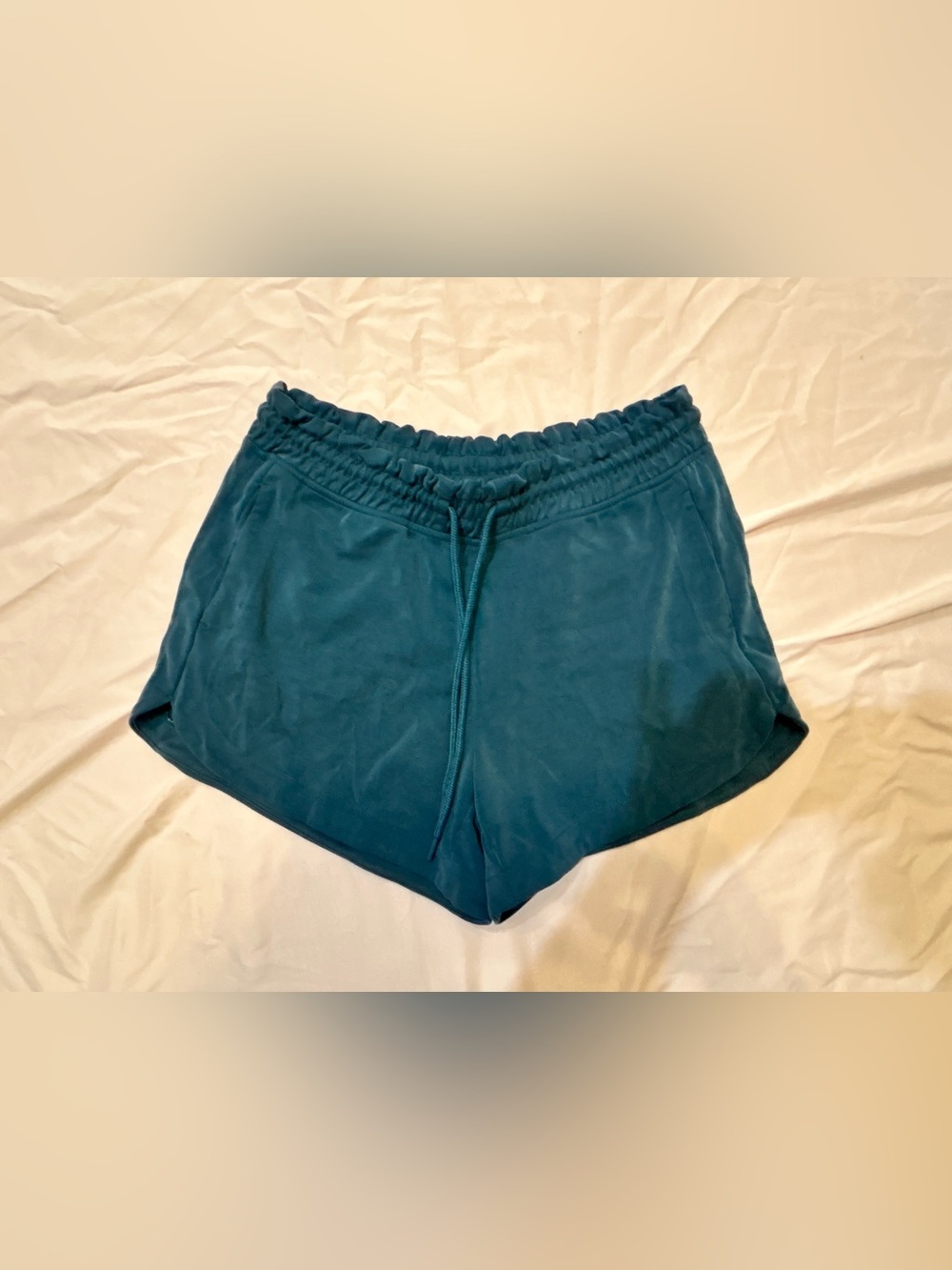 Athleta Deep Teal Elastic-Waist Athletic Shorts EUC